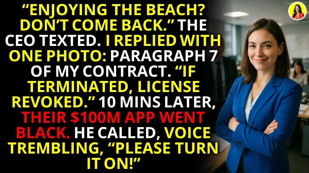 CEO Fired Me on Vacation – I Revoked the License and Blacked Out His $100M App 💼