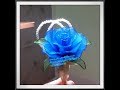 How to nylon stocking flower ( Rose brooch wedding)by ployandpoom (ผ้าใยบัว)