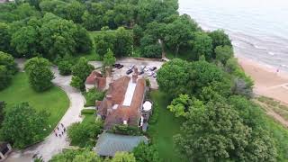 Harley Clarke Mansion & Jens Jensen Gardens at Lighthouse Beach in Evanston, Illinois
