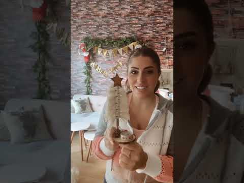 طقم قاعدة شموع من شجرتين زينة كريسماس مميزة للطاولات   كريسماس