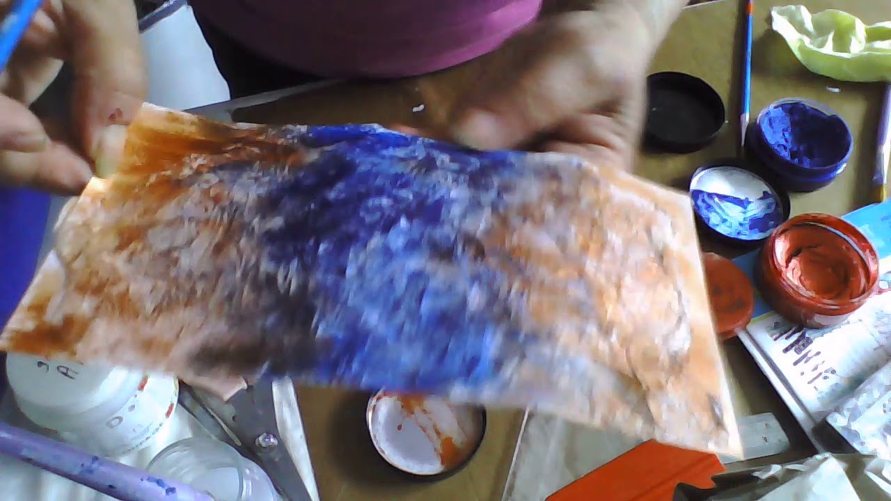 tuto: collage de serviette sur papier bristol pour carterie - YouTube