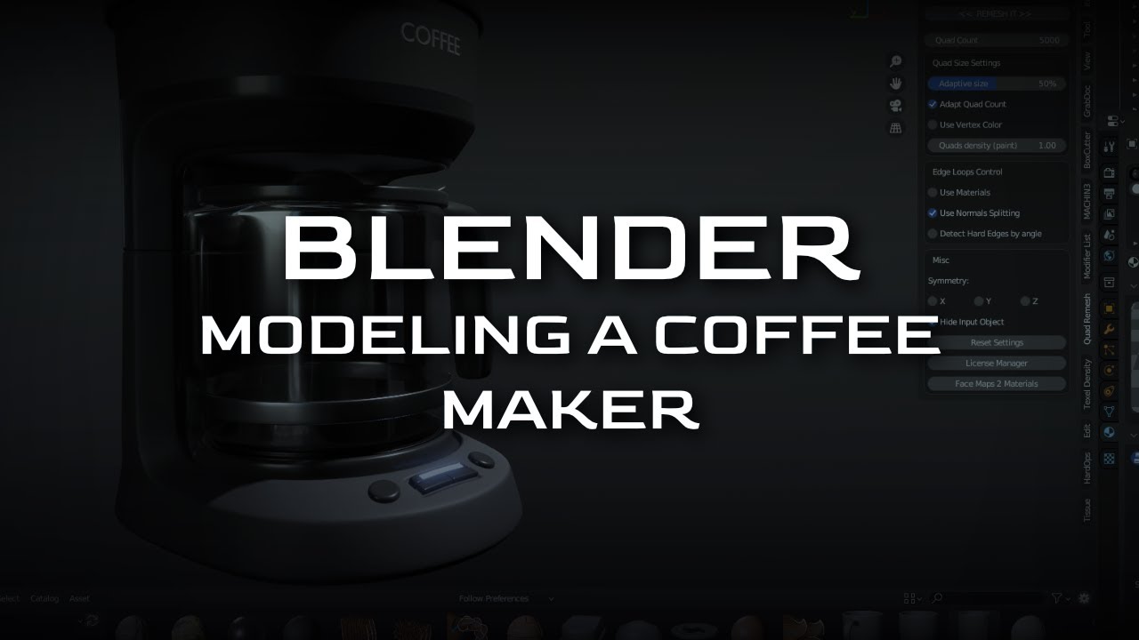 Learn How to Build a Stylised Coffee Maker in Just 9 minutes- Blender 3.4 # blender 