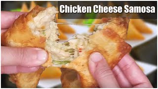 Chicken Cheese Samosa Recipe | Ramzan Special Recipe | How To Make Cheese Samosa | Yummy Lahore