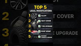 Top 5 Legal Modification In India 🇮🇳 2026 🔥👿 #shorts #carmodification #legal #cars #viral #trending