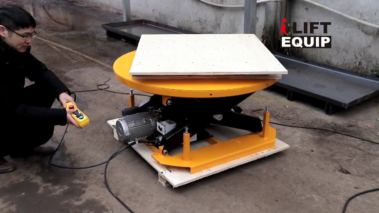 Table élévatrice électrique 1000 kg plateau pivotant