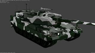 Blender 3D Animation - Leopard 2 Tank 30 fps