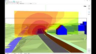 SoundPLAN Graphics Grid Cross Section Map