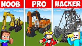 Minecraft NOOB vs PRO vs HACKER: BAGGER HAUS BAU CHALLENGE ⛏