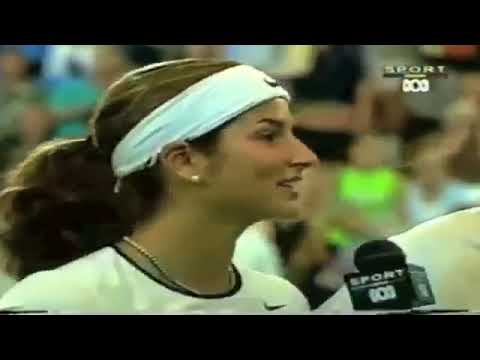 Federer and Mirka on-court interview Hopman Cup 2002