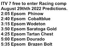 ITV 7 Racing comp Predictions 29th Aug  2022 screenshot 4