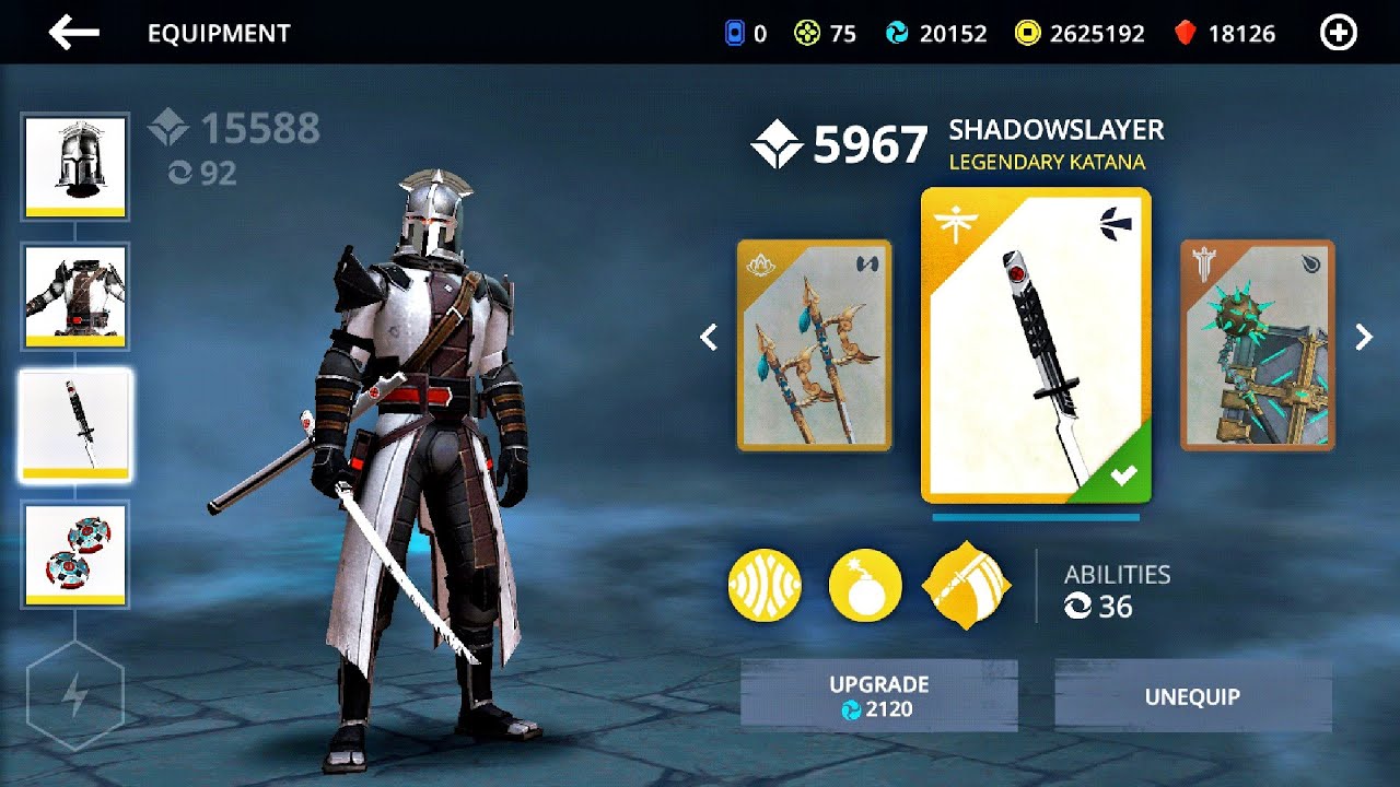 best weapons in shadow fight 3