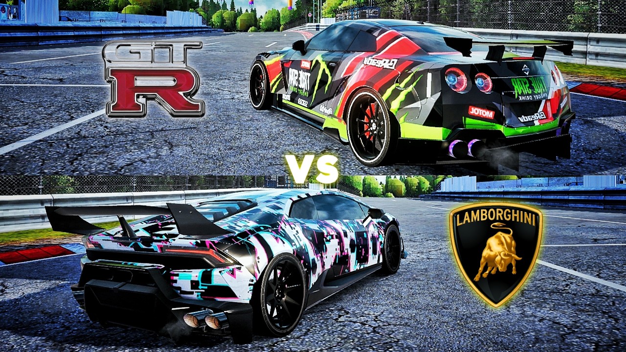 Nissan GT-R35 vs Lamborghini Huracan full Comparison 2024 - Drive Zone online Mobile Gameplay