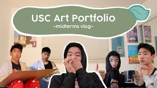 Cramming My Art Portfolio // midterms at USC, art, and tears 🤠