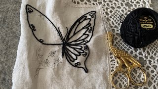#roxysjournalofstitchery  Vol.3 - Butterfly Part 1 - Outline