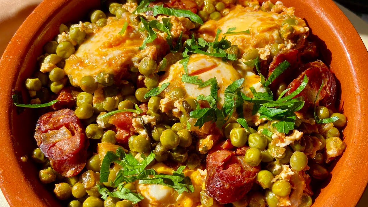 Ervilhas com Ovos Escalfados, uma receita portuguesa DELICIOSA e FÁCIL de fazer!