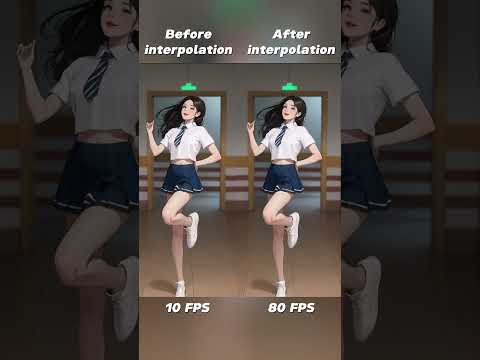 AI dance animation | Rollin' (before and after frame interpolation)