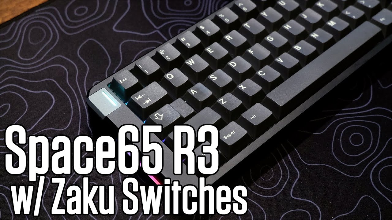 Space65 R3 (Shadow) - Zaku Linear Switches - YouTube