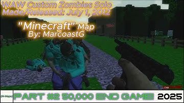 WAW Custom Zombies Solo▐ "Minecraft" Map Part #2