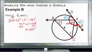 Angles On and Inside a Circle: Examples (Basic Geometry Concepts) Wealth