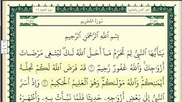 وديع اليمني سورة التحريم كاملة ومكتوبة HD