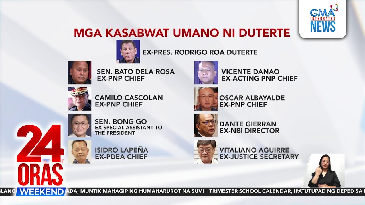 Dela Rosa at Go, ilan sa tinukoy ng ICC na co-perpetrator ni Ex-Pres. Duterte | 24 Oras Weekend