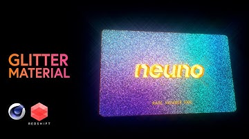Cinema 4D & Redshift - Create a Glitter Material