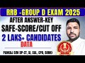 RRB GROUP-D EXAM 2025 SAFE SCORE AFTER ANSWER-KEY OUT, EXPECTED CUT OFF