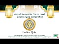 Finals  3rd annual karnataka state level quiz competiton 2024  ladies quiz  izyw bangalore