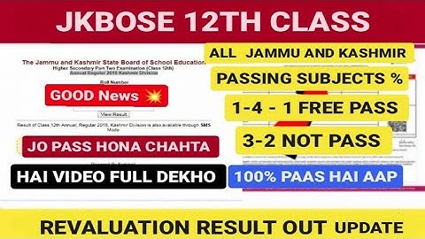 JKBOSE 12TH class revaluation RESULT UPDATE ? How To Check JKBOSE REVALUATION RESULT OUT ? Xerox OUT