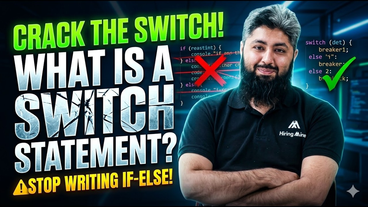 Stop writing long if-else chains 😵 Use switch | Class#36 - YouTube