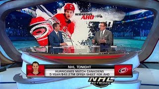 NHL Tonight:  Aho - Canes discussion:  Aho remains with Hurricanes on new five year contract  Jul 8,