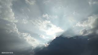 Sun breaking through the clouds