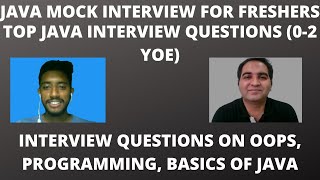 Java Mock Interview For Freshers| Top Java Interview Questions and Answers