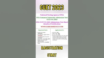 CUET 2023 EXAMINATION FORM OUT#cuet #cuet2023 #shorts