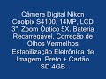 Câmera Digital Nikon Coolpix S4100, 14MP
