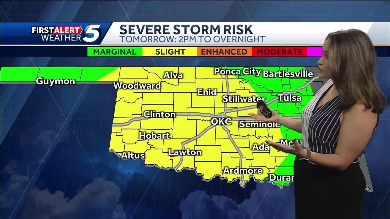 TIMELINE: Severe weather possible for Oklahoma on Sunday - YouTube