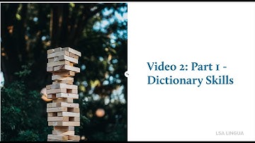 VIDEO 2 | The building blocks in English | Part 1