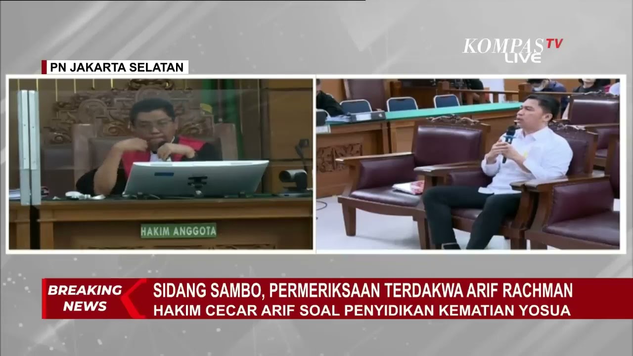 FULL Arif Rachman Dicecar Hakim soal Penyidikan Kematian Yosua Diperintah, Yang Mulia