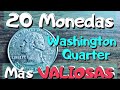 20 monedas washington quarter ms valiosas