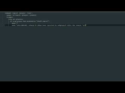 Skript | Player Report Skript (Link in description) | Speed Coding