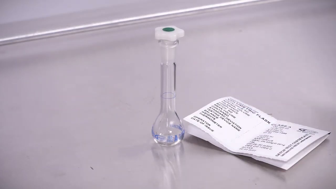 10ml Glassco Volumetric Flask ISO 1042 With Batch Certificate Borosilicate Glass Unboxing