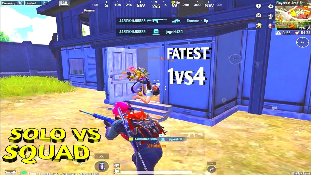best solo vs squad bgmi gameplay | best gameplay in bgmi mobile India ...