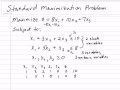 Part 1 - Solving a Standard Maximization Problem using the Simplex Method