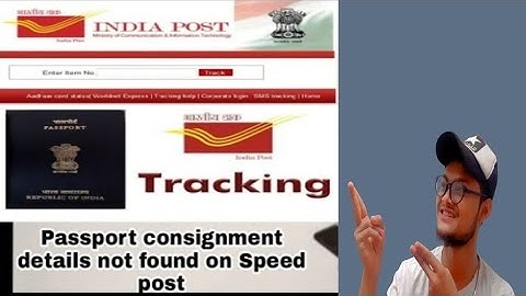 PASSPORT CONSIGNMENT DETAILS NOT FOUND ON SPEED POST / passport Kaise track Karen #passport