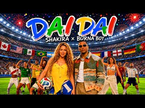 Shakira ft. Burna Boy - Dai Dai (Official Music Video) Top FIFA World Cup 2026™ Anthem Style Songs
