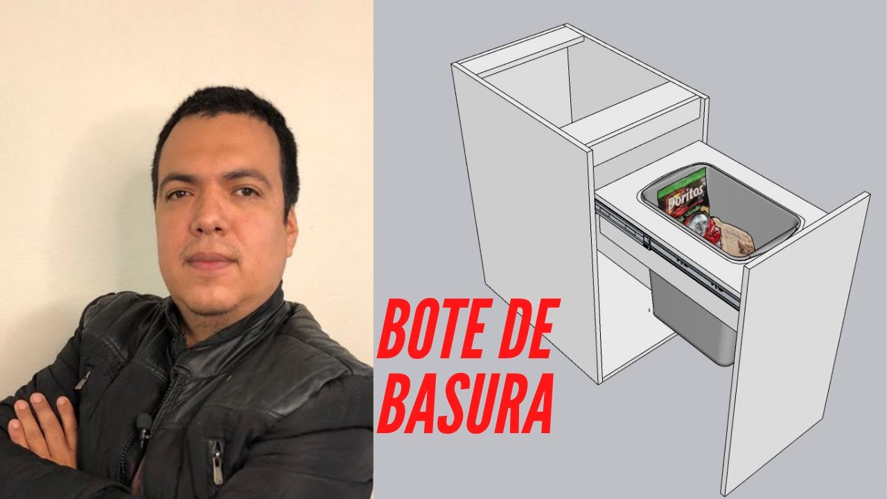 Cubo de basura extraíble para mueble de cocina 