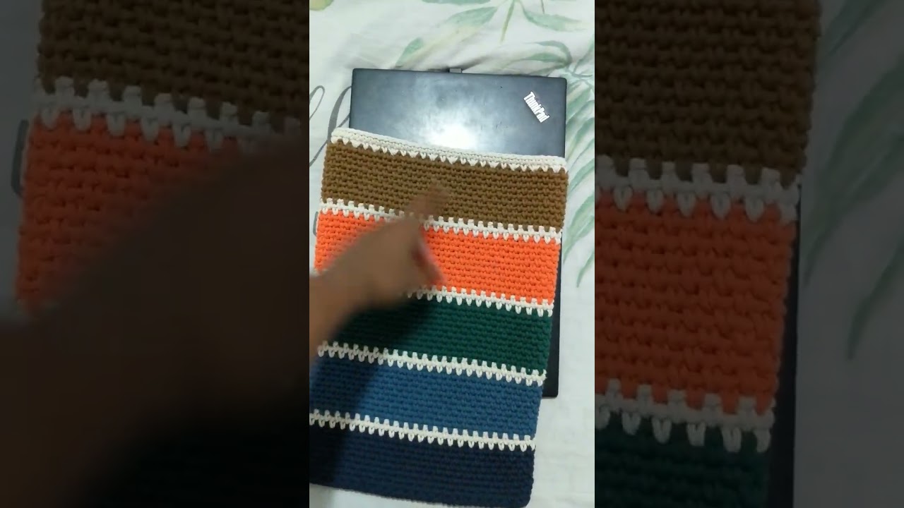 crochet laptop case💻 