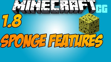 Minecraft 1.8 Update 14w27b - SPONGE (Soak Up Water Tutorial)