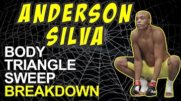 UFC FIGHTER ANDERSON SILVA Closed Guard Body Triangle Sweep Technique BJJ Breakdown