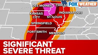 Central U.S. Once Again Under Severe Weather Threat on Tuesday | Strong Tornadoes Possible